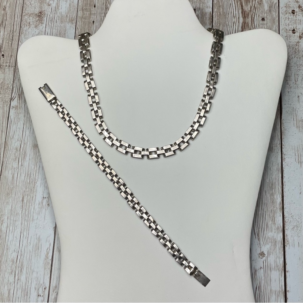 VINTAGE MEXICAN SILVER JEWELRY SET